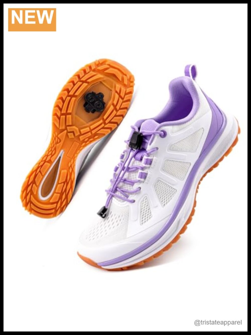 Women's Cycling Shoes with 2-Bolt SPD Cleats Breathable Mesh